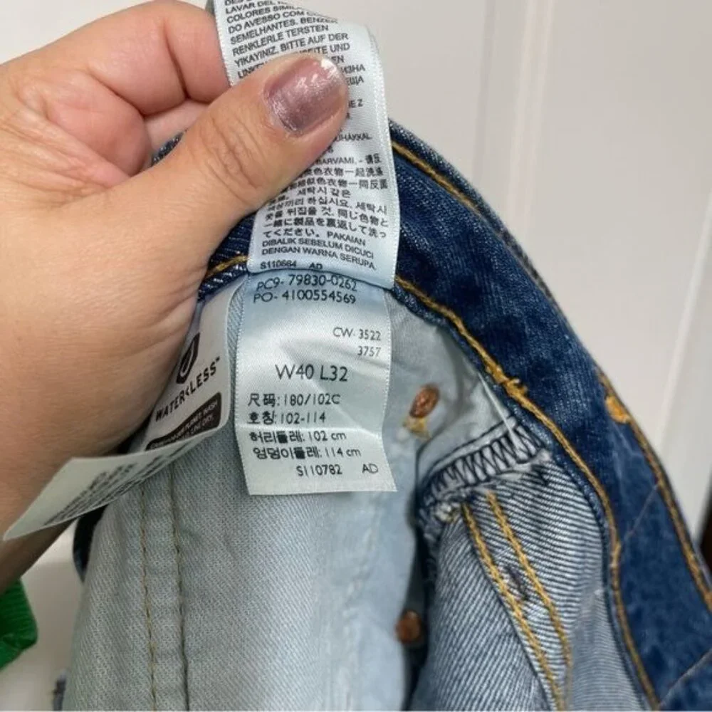 New Levi's Mens 501  93‎ Straight Blue Jeans Size 35